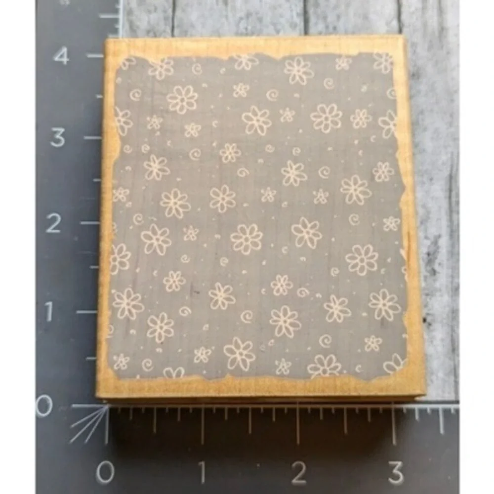Hero Arts Tiny Flower Background Block H2136 Rubber Stamp Wood #H40